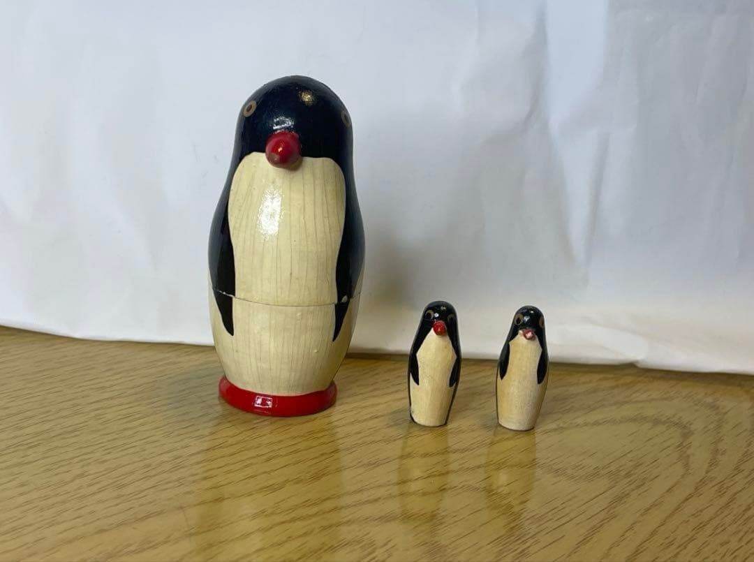月末出品終了‼️レア‼️ソビエト時代のペンギンのマトリョーシカ3組。現状