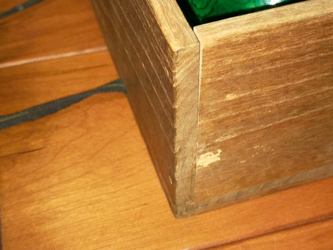 ♥九谷♥　青手　桃の絵　茶碗　桐箱付き　骨董　古玩