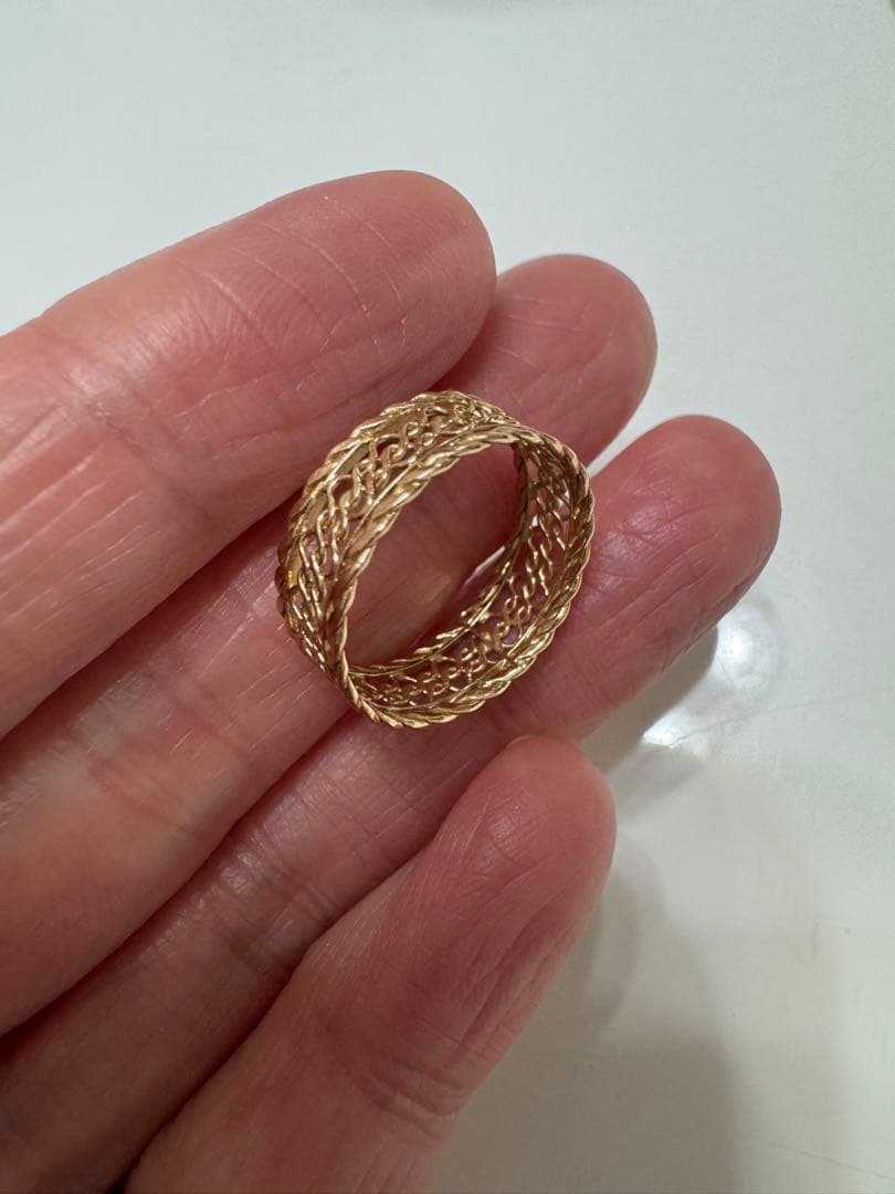 ココシュニック　透かしレースK10リング 9号