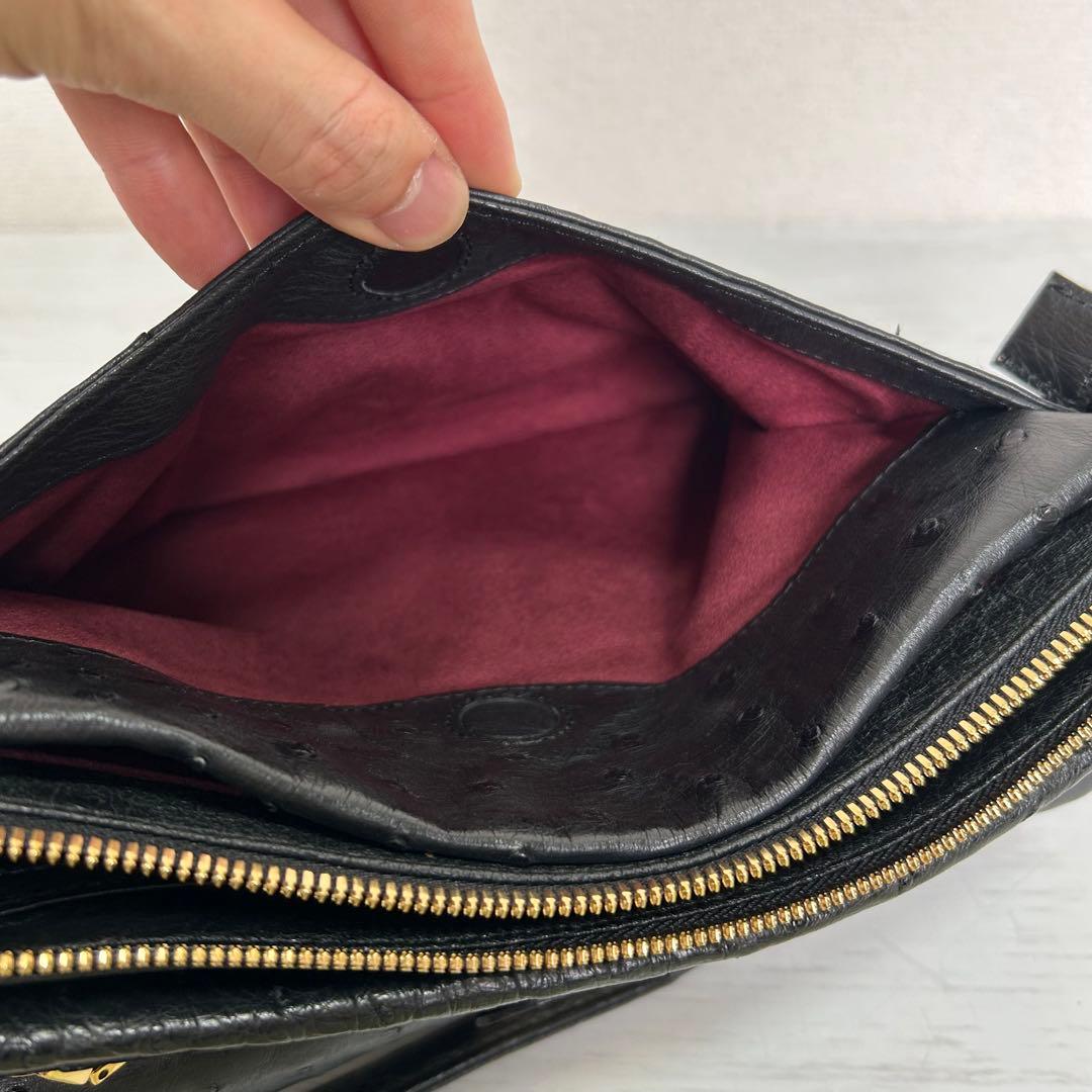 極美品 Crystal Reptiles パーティーバッグ ハンドバッグ 本革製