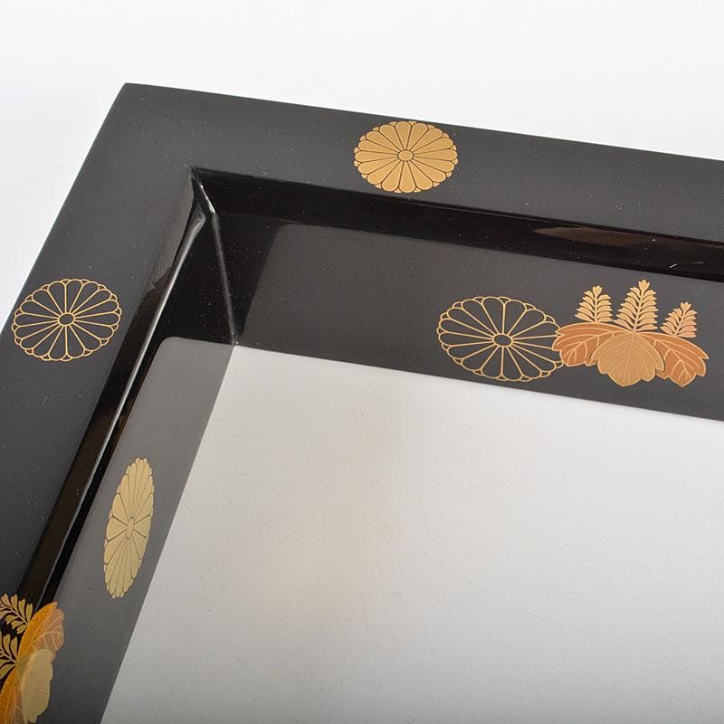 茶道具　蒔絵師　村田宗覚作　高台寺蒔絵　炉縁　共布共箱　C　R7431B