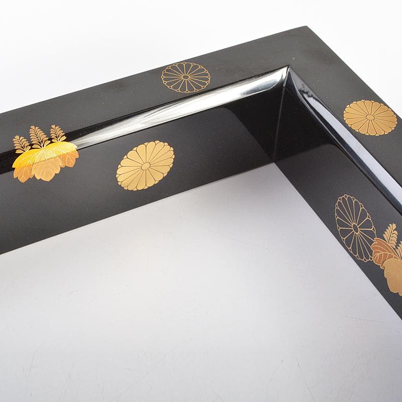 茶道具　蒔絵師　村田宗覚作　高台寺蒔絵　炉縁　共布共箱　C　R7431B