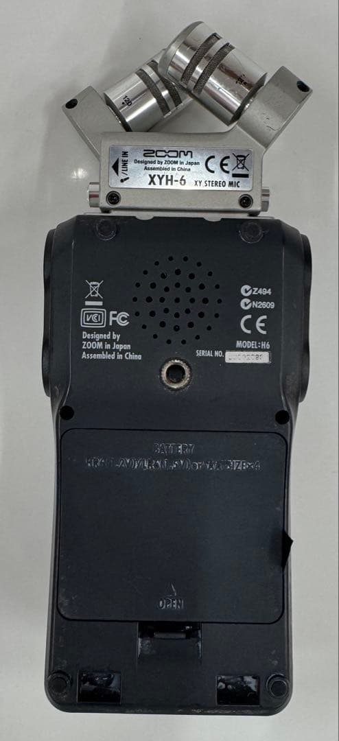 ZOOM H6 ハンディレコーダー 本体とACアダプター(訳あり)
