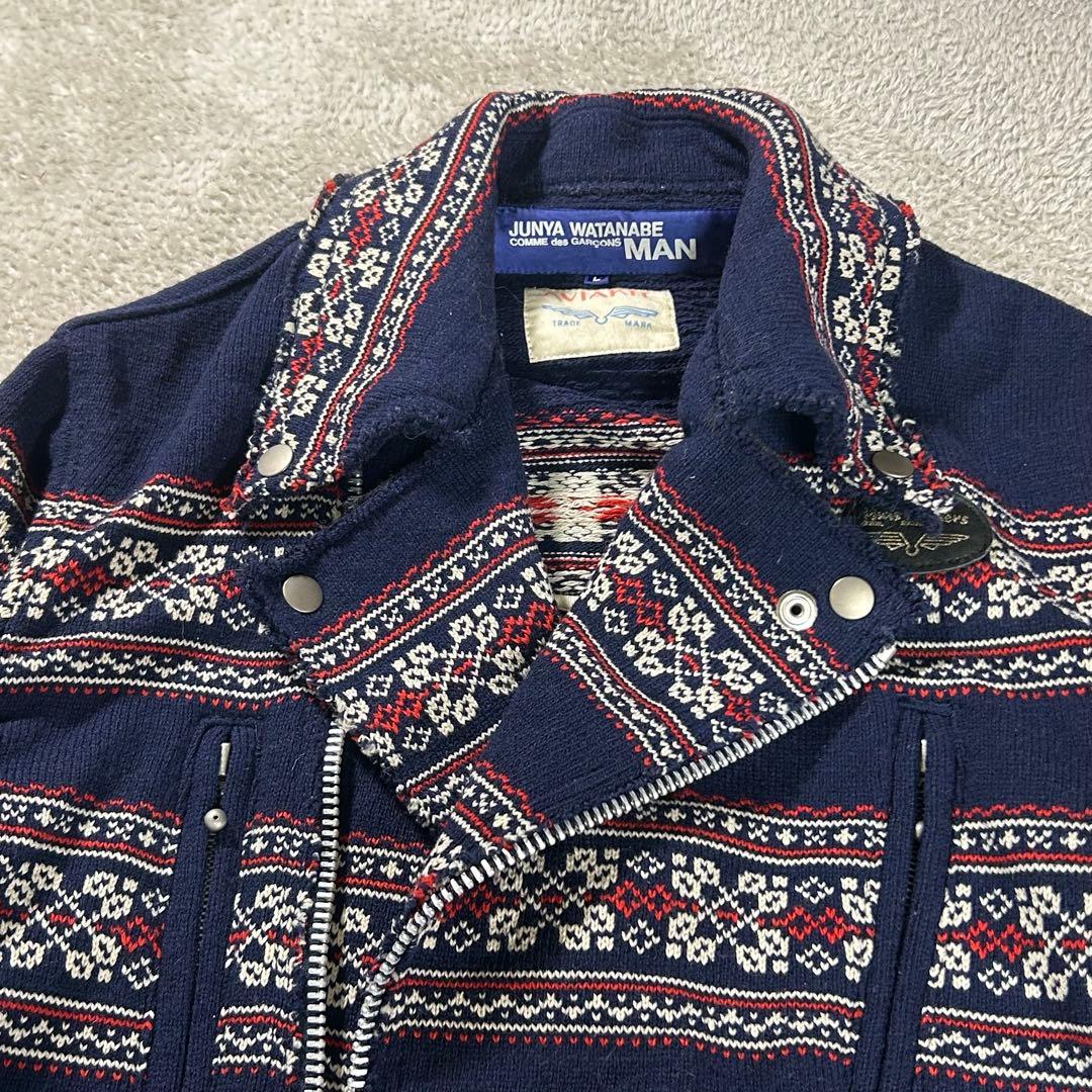 junya watanabe manルイスレザー　ニットライダース　セットアップ