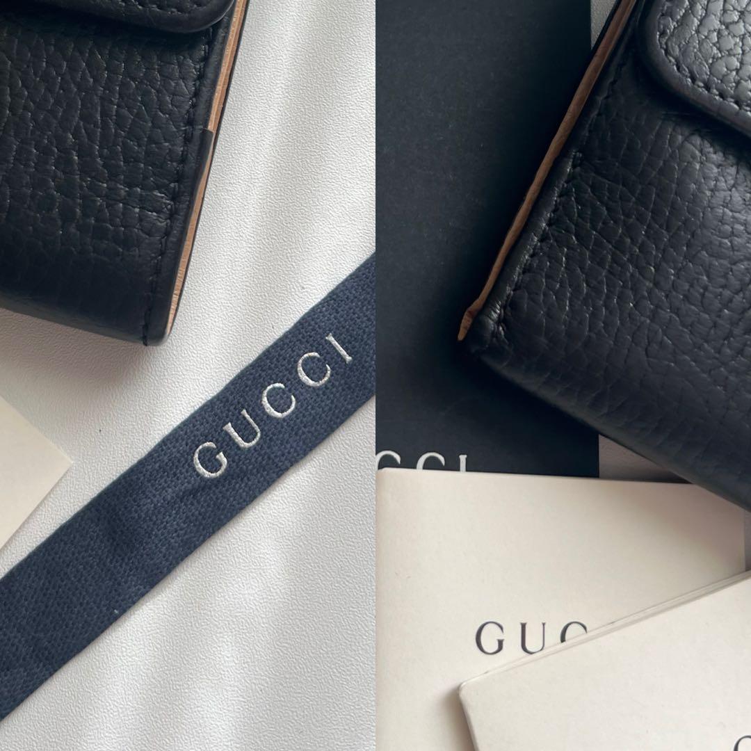 01 極上美品 GUCCI グッチ 2つ折り財布