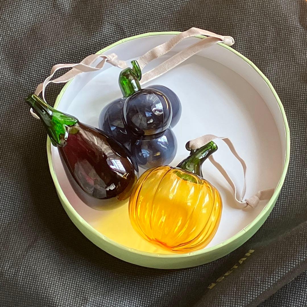 【】 ガラスオーナメント 3個セット 60mm