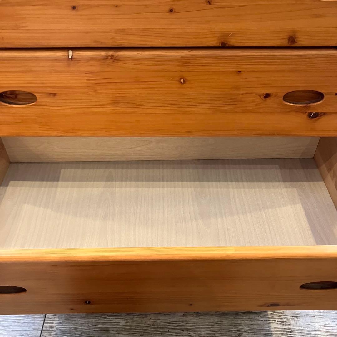 ソエジマ工芸 木製ハイチェスト コロラド 幅80 カントリー調 6段タンス