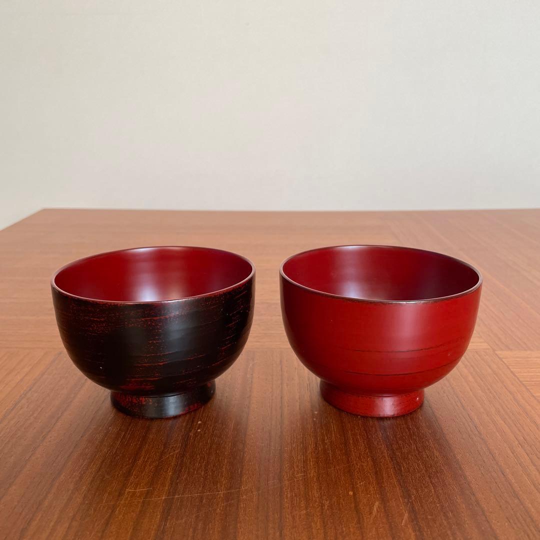 長井均　漆器　椀　2客