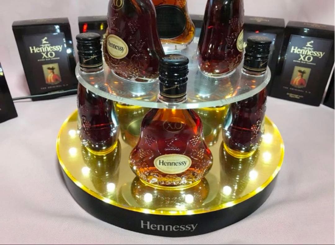 【レア品】ヘネシー　ミニボトルタワーディスプレイ　非売品※稼動品
