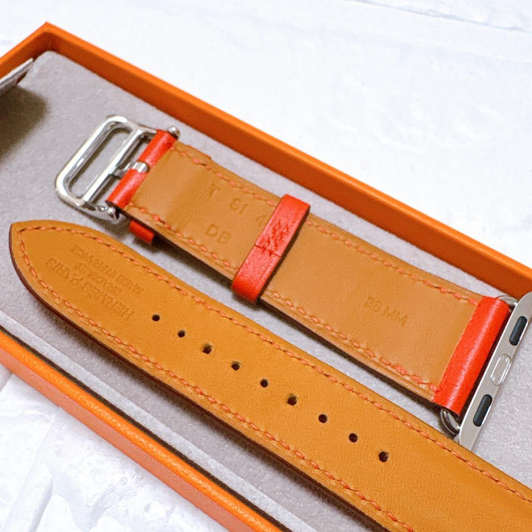 美品✨HERMES エルメス アップルウォッチ用ベルト ヴォースイフト レッド