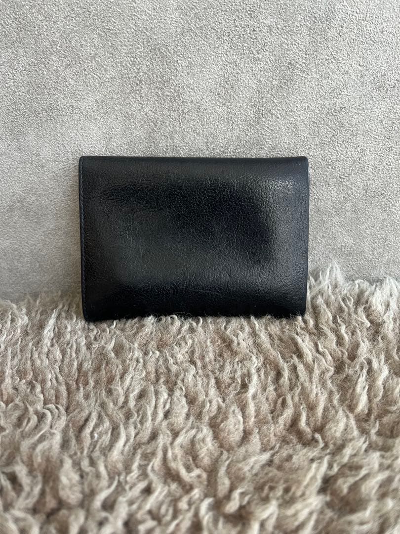 IL BISONTE ブラックレザー 二つ折り財布