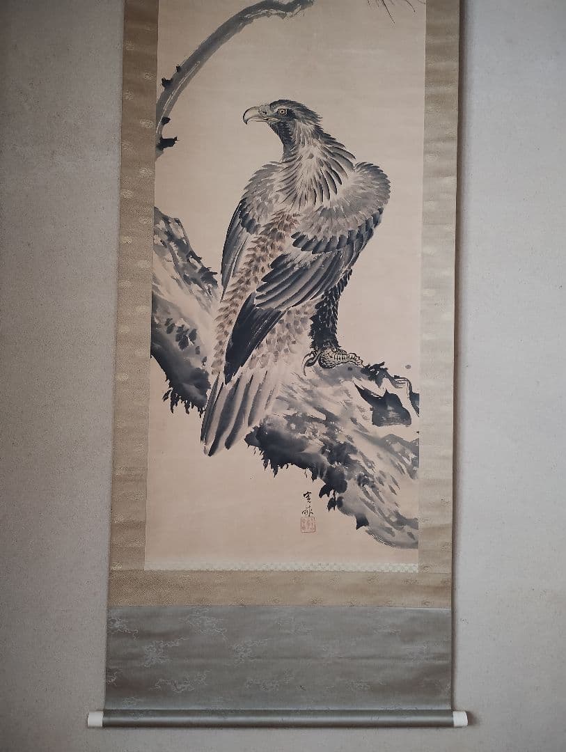 大型掛軸　鷲図