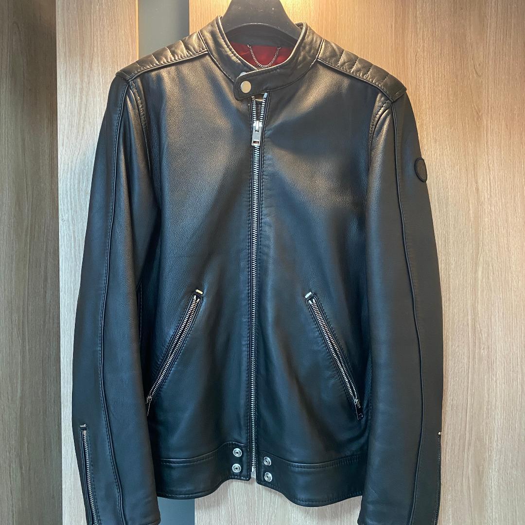 【美品】ディーゼル ラムレザー ライダース Mサイズ ブレイブマン ブラック