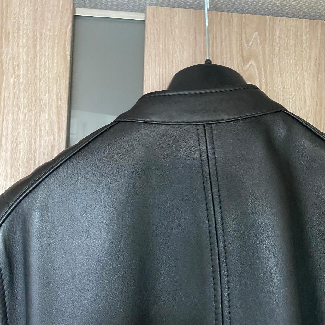 【美品】ディーゼル ラムレザー ライダース Mサイズ ブレイブマン ブラック