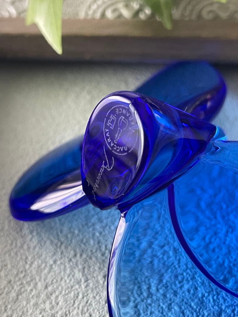 Baccarat ラッキーバタフライ クリスタルガラス ブルー