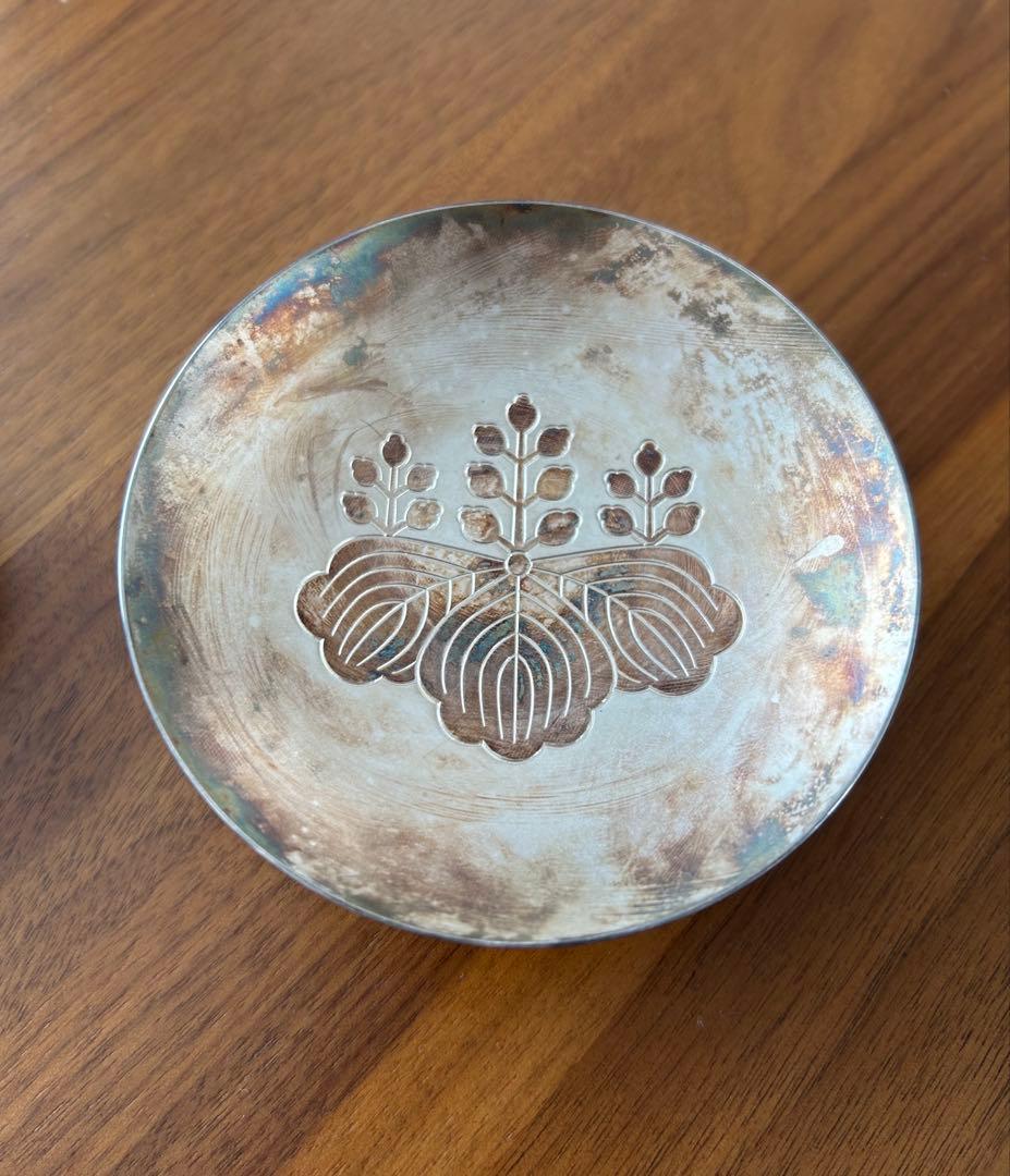 銀杯　農林内臣　贈　銀盃　純銀　SILVER 1000 造幣局　国旗　おまけ付き