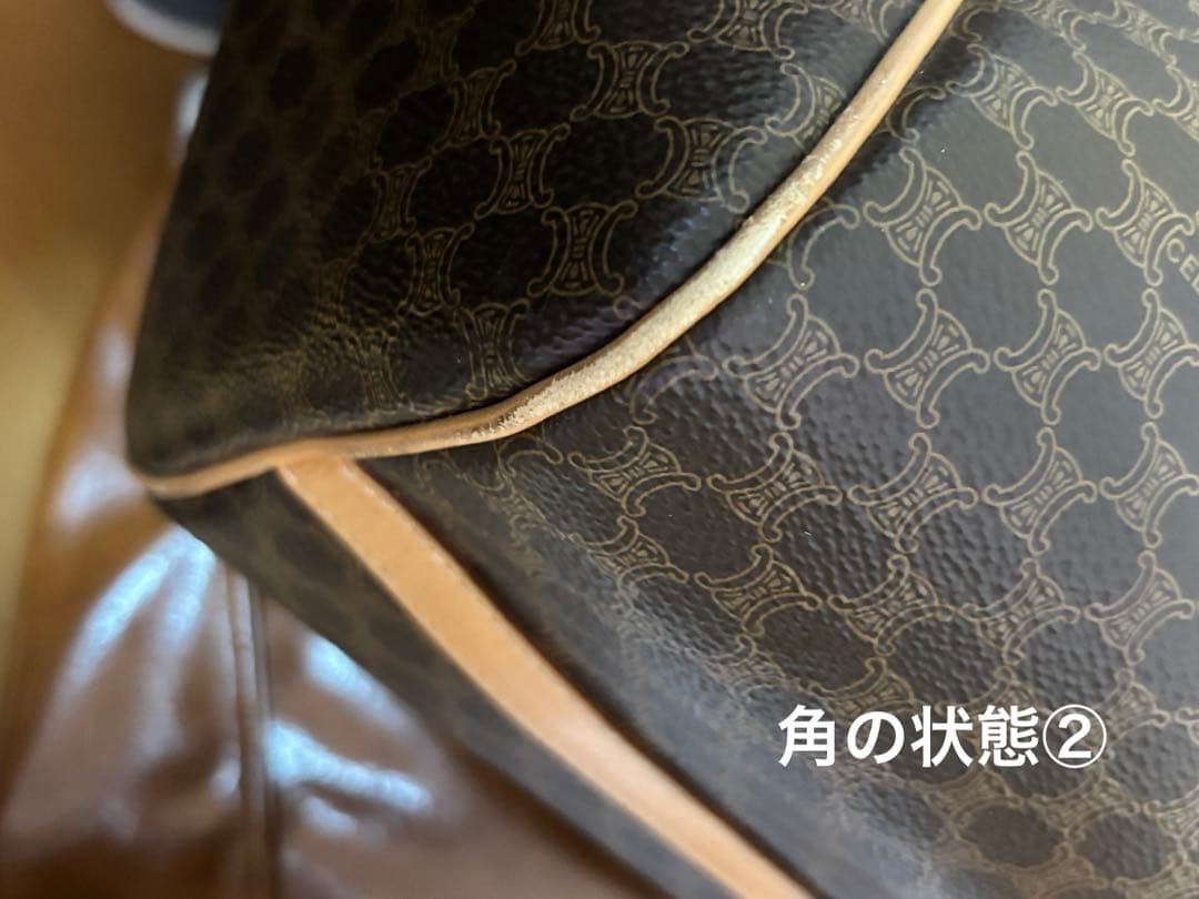 CELINE セリーヌ マカダム柄 トリオンフ トートバッグ ブラウン