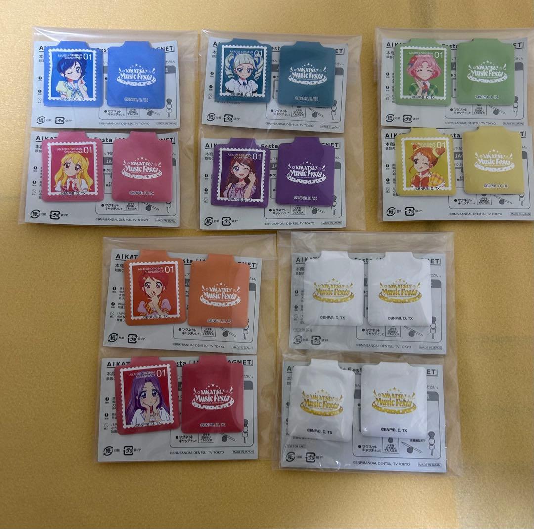 【41】アイカツ　ジャケマグネット9種セット　MF 物販　いちご