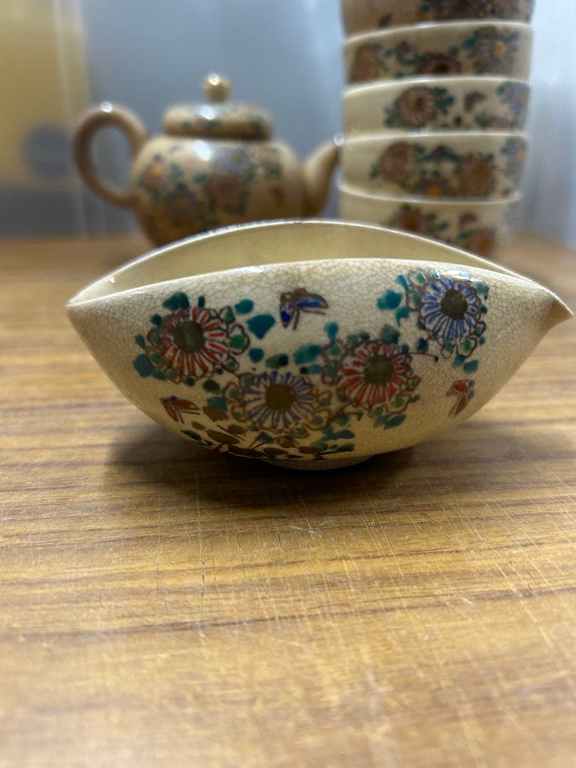 煎茶器セット 清陶　急須　湯ざまし　湯呑み5客セット　骨董品　アンティーク