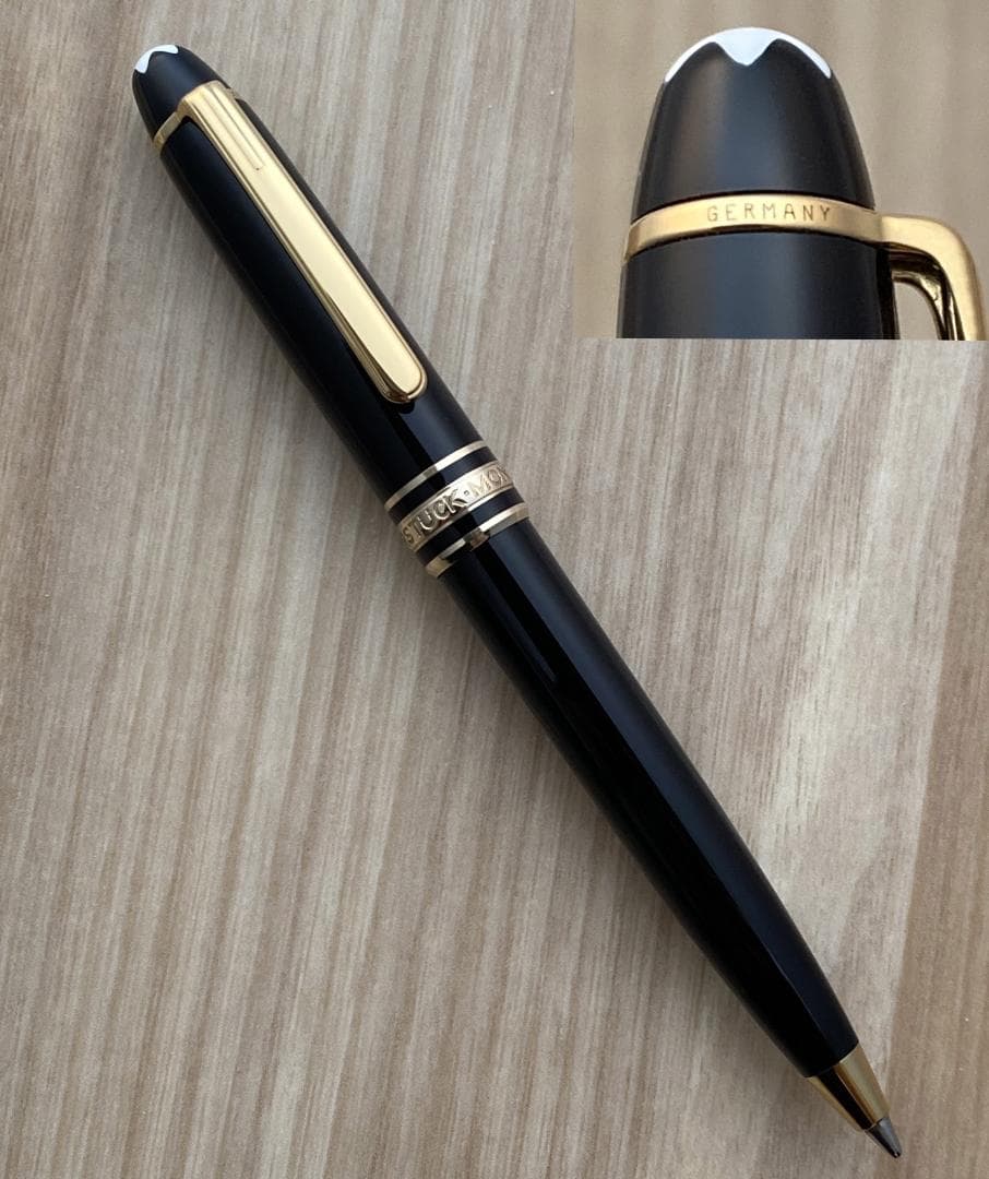 美品 モンブラン 116 モーツァルト ゴールドｘ黒 ボールペン 純正リフィル