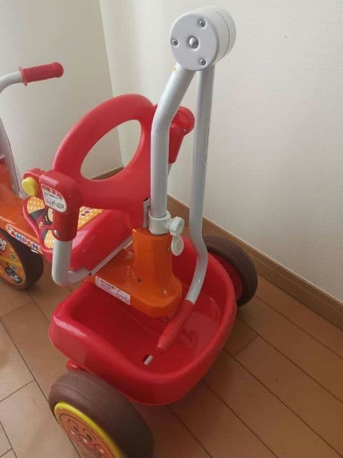 室内保管品☆それいけ!アンパンマン 折りたたみ三輪車 オールインワン