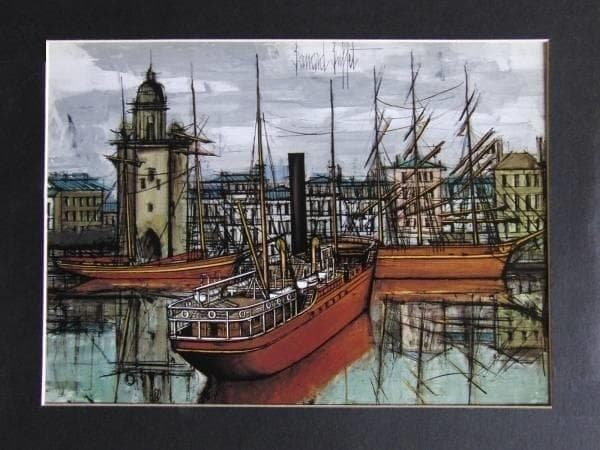 ベルナール・ビュッフェ「La Rochelle」希少画集の額装画