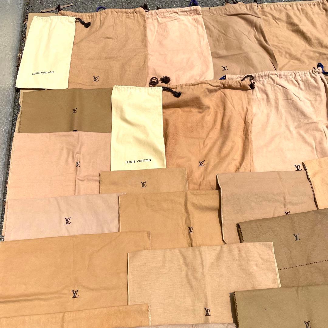 ルイヴィトン LVロゴ ショッパー 保存袋 巾着 ブラウン 大量まとめ 50枚