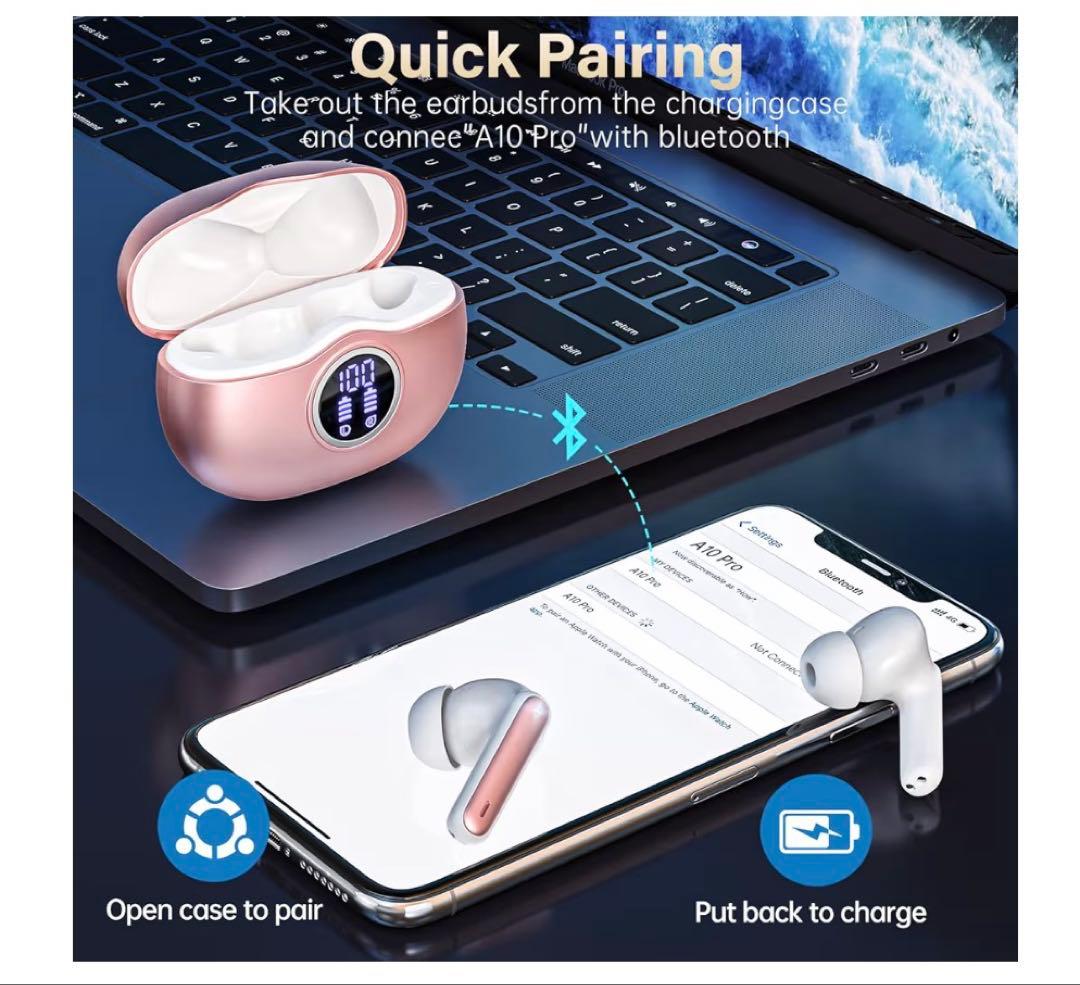 A10-Pro ワイヤレスイヤホン 300mAh