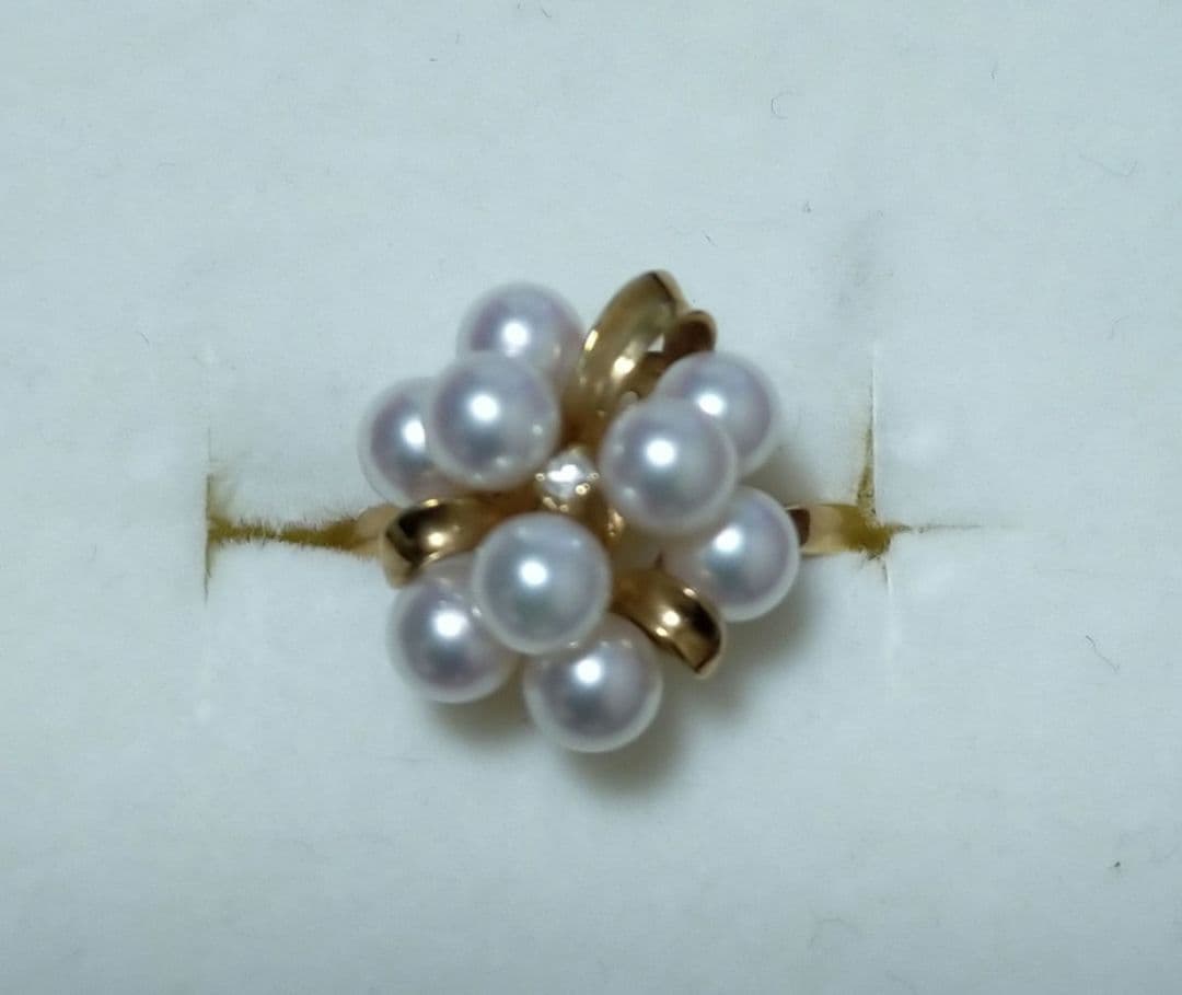 K18 パール ダイヤモンド　リング