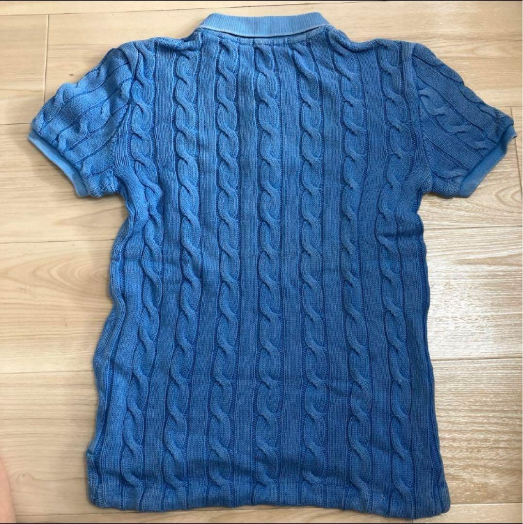 美品POLO RALPH LAURENラルフローレン ケーブルニット ポロシャツ