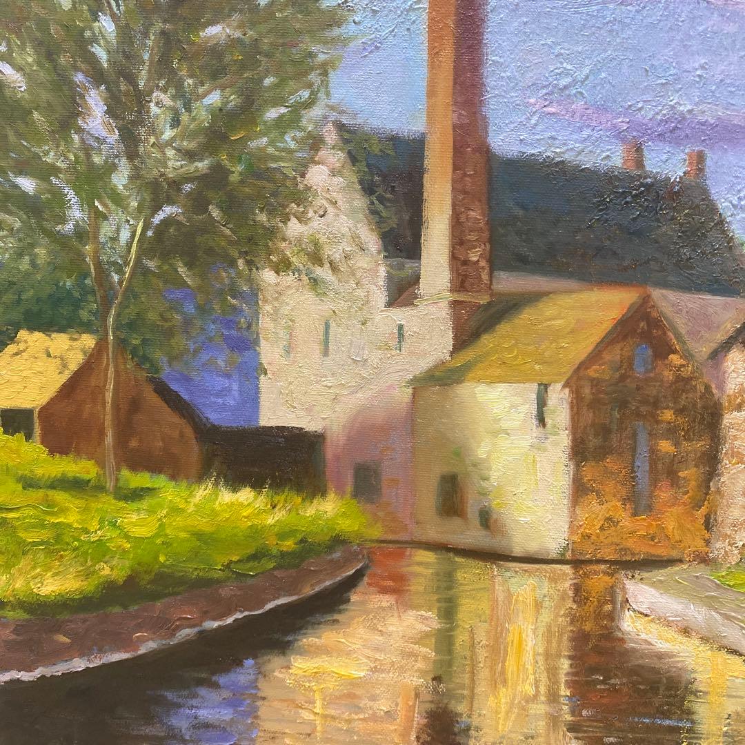 イギリスの田舎街 F10 風景画 油彩画 oil painting art