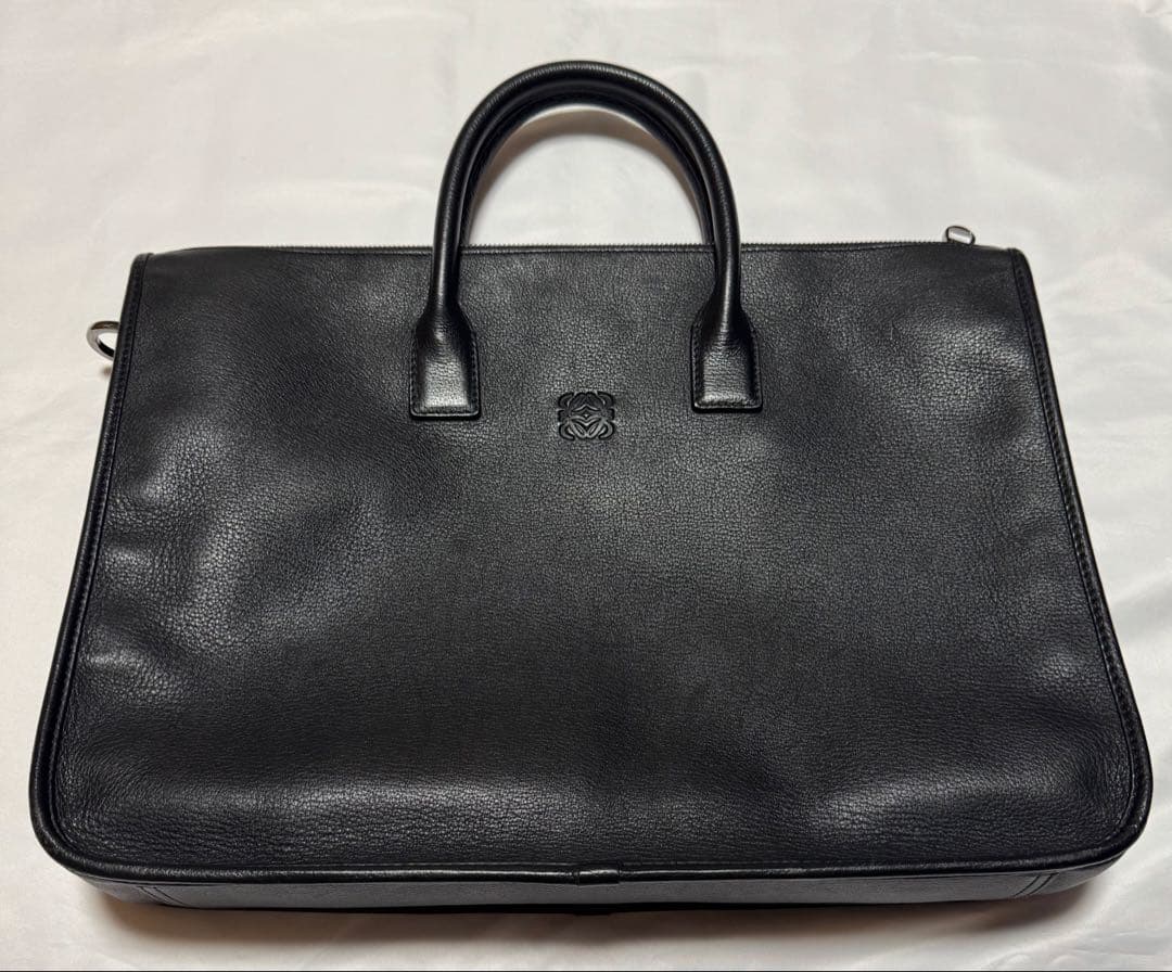 LOEWE ロエベ ビジネスバッグ　ブリーフケース　ブラックレザー