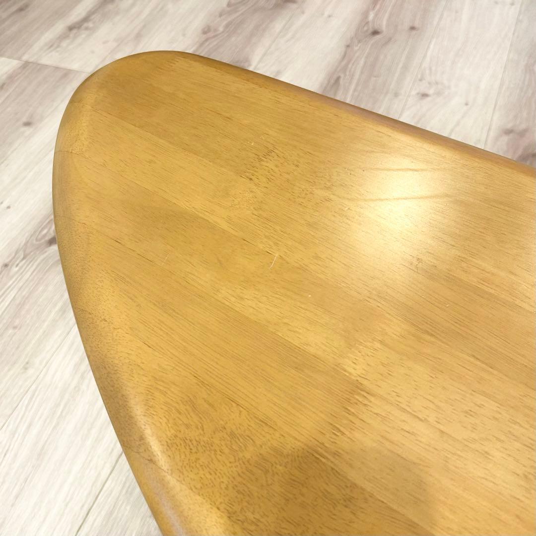 karimoku カリモク　変形　テーブル　半円　ローテーブル　3本脚