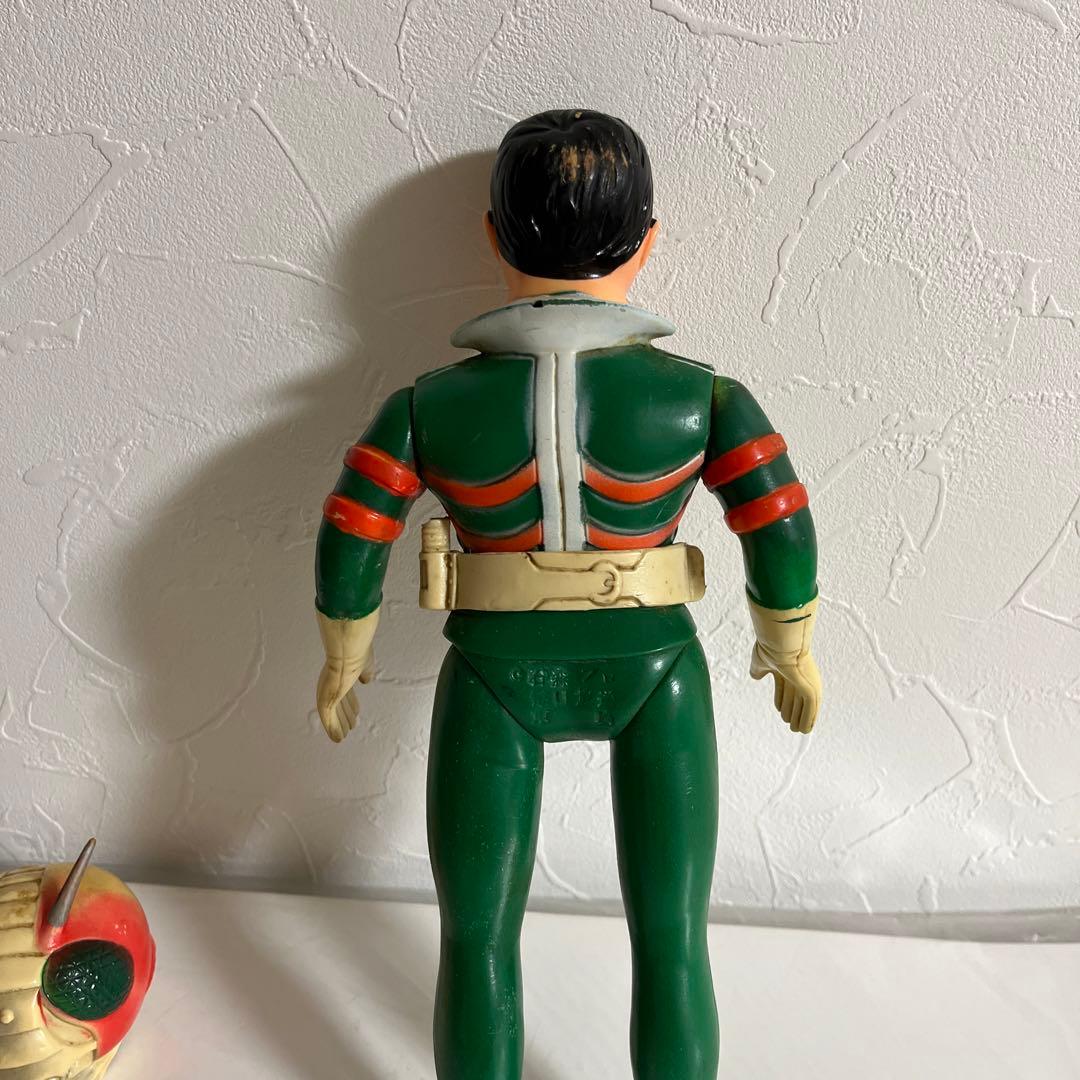 ⚠️当時物・レア　仮面ライダーV3 スタンダードサイズ　旧バンダイ　面取れ　ソフビ