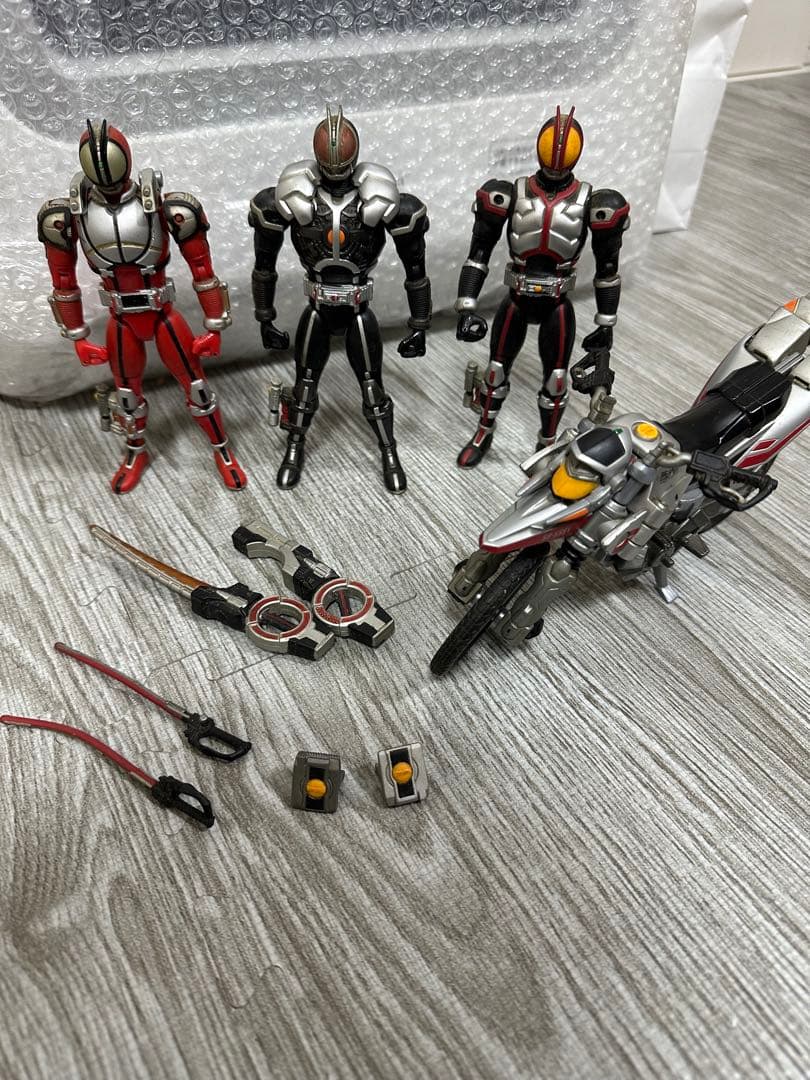 仮面ライダー555 可動フィギュア 4点セット オートバジン付