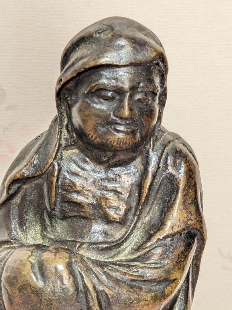 ♦銅器 達磨大師像 銅製 ？高岡銅器 開運 縁起物 置物 飾りレア物 骨董品