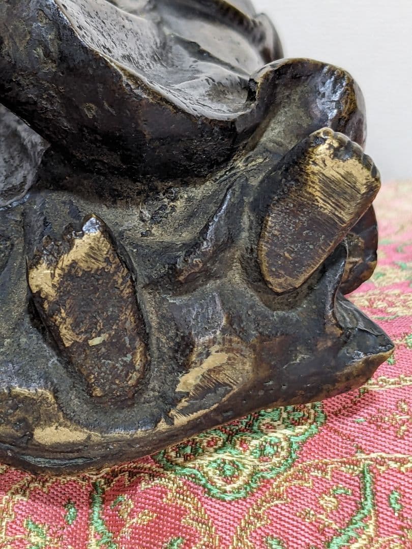 ♦銅器 達磨大師像 銅製 ？高岡銅器 開運 縁起物 置物 飾りレア物 骨董品