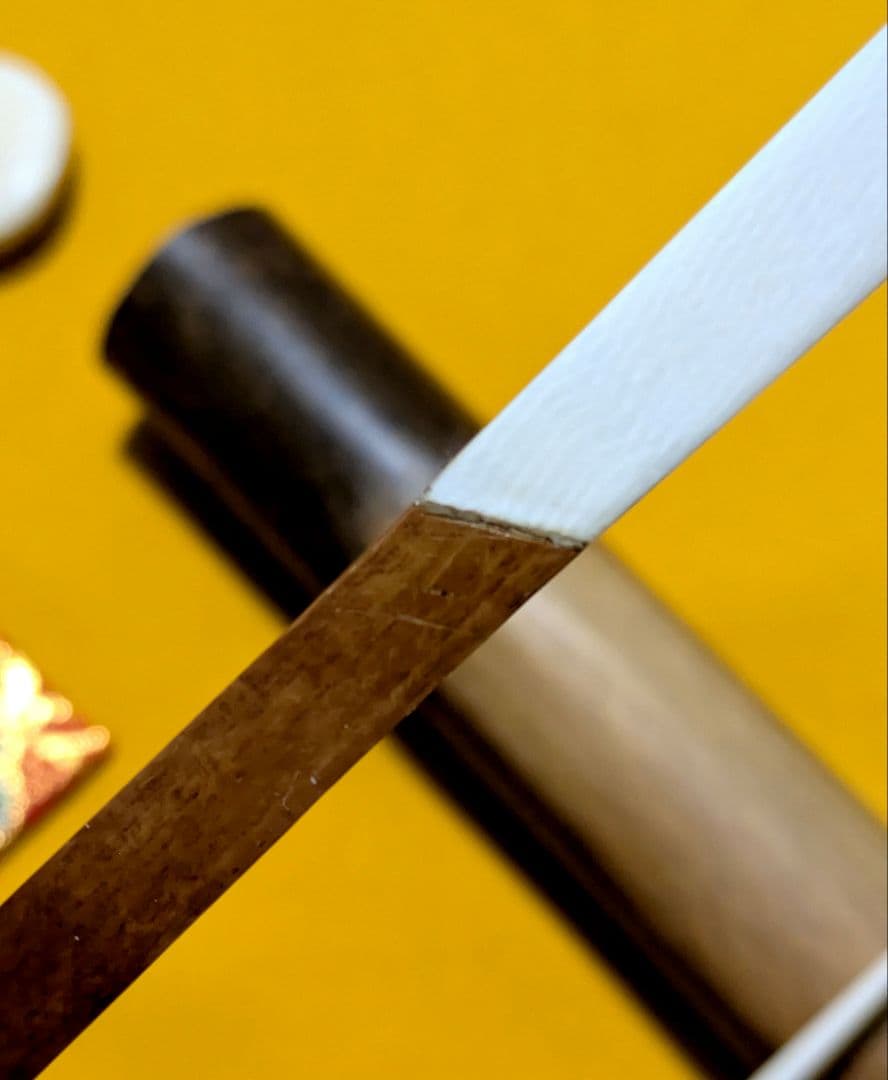 【閉店売り尽し】本煤竹挟継茶杓&菓子切２点セット　定寸利休型