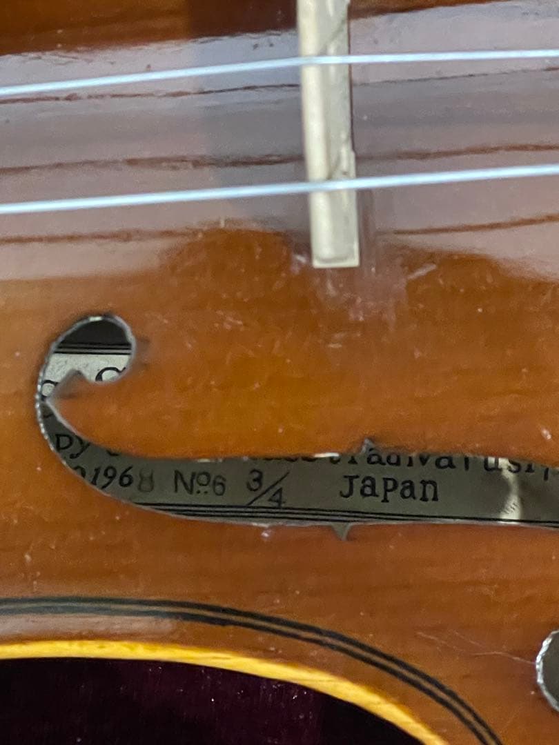 木曽鈴木バイオリン3/4サイズ ケース・弓・マツヤニ・KUN肩当て付き