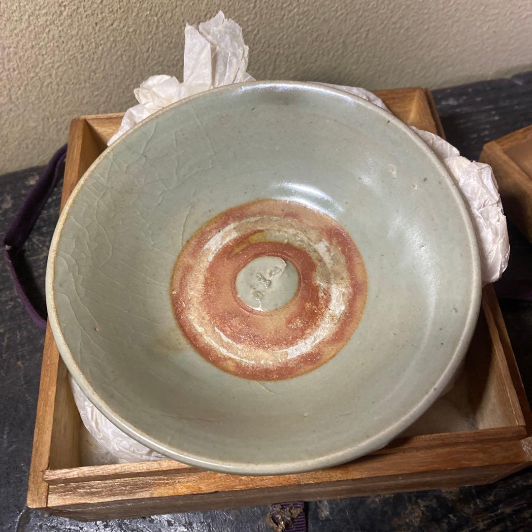 専用　中国古玩　青磁菓子鉢【桐箱付】