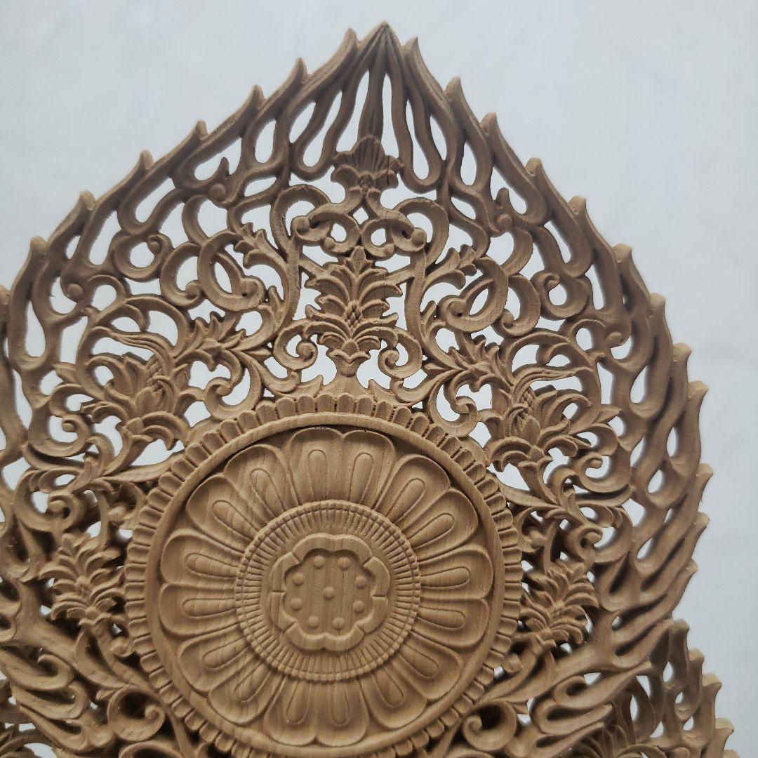 Ｂフライデー蔵出し特価仏像香木 特上彫り如意輪観音菩薩像3寸眼入り 二重唐草光背