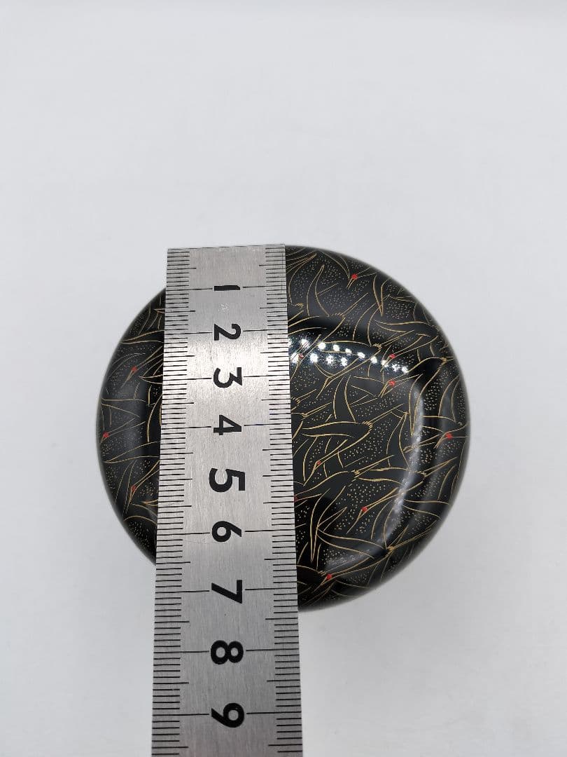 c452 大棗 沈金千羽鶴之図 前志芸男 木箱 茶道具 古物