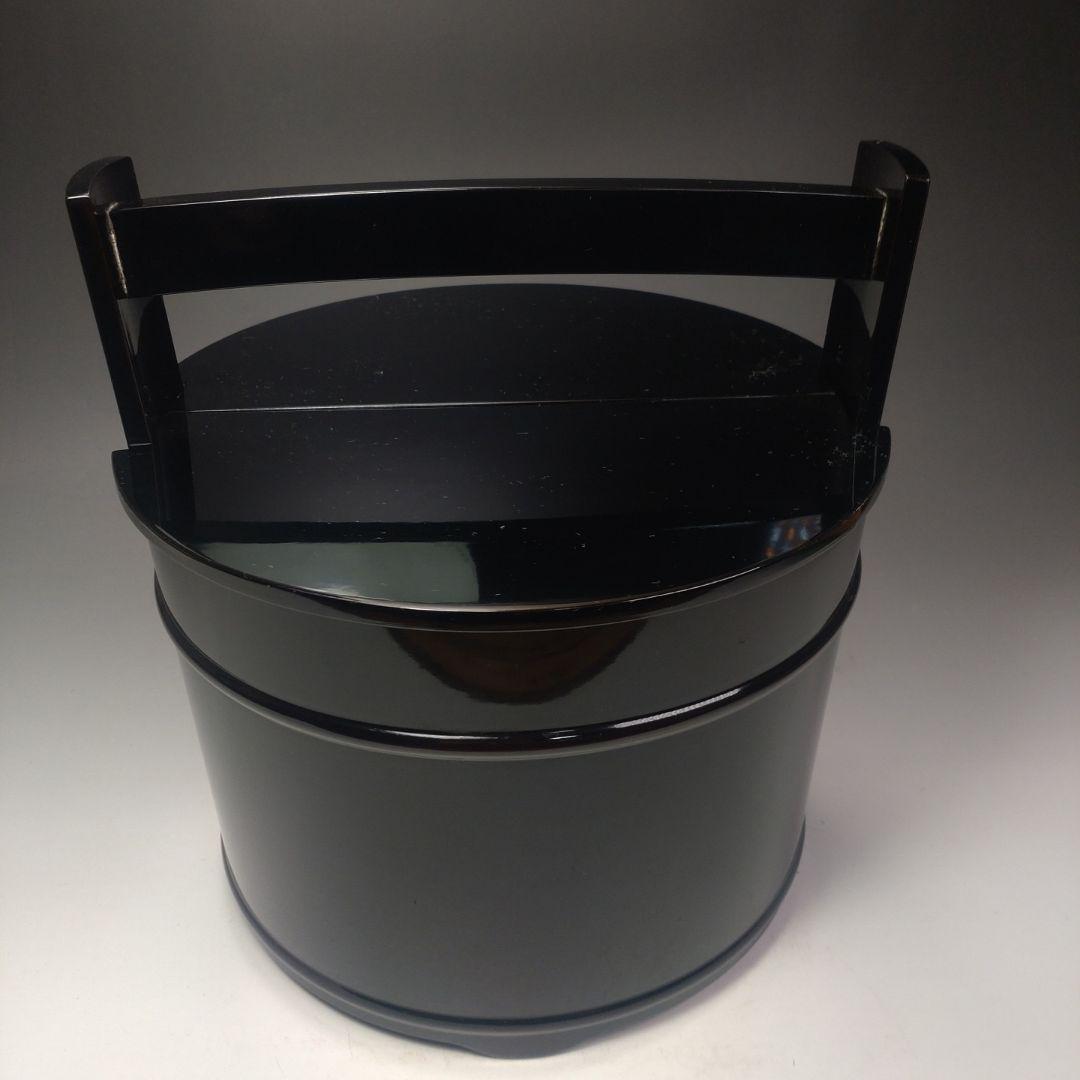 イ147 水指『輪島塗　茶平一斎』『真手桶水指　共箱』茶道具