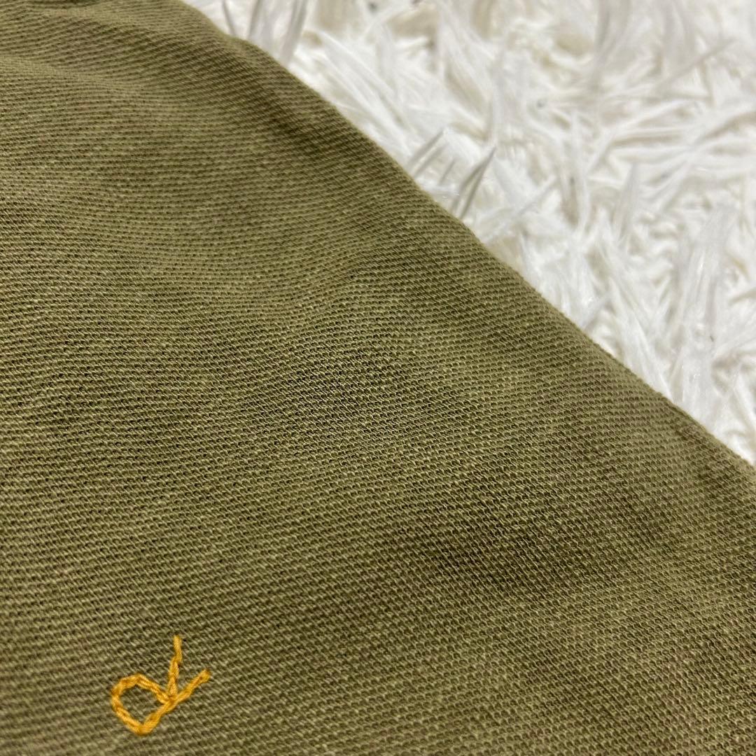 良品✨45R ジンバカノコの33色馬ポロ R刺繍 ゆったり ポロシャツ カーキ