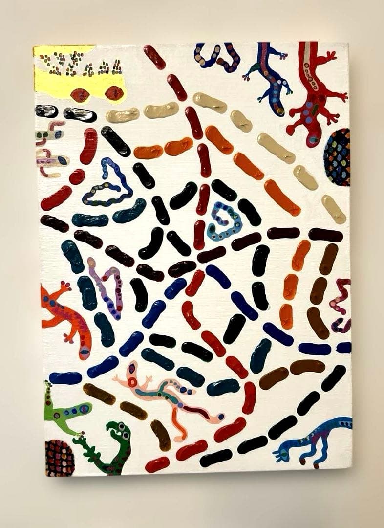 正規品）神木佐和子　４号　現代アート原画絵画検索用）バンクシー草間弥生カウズ油彩