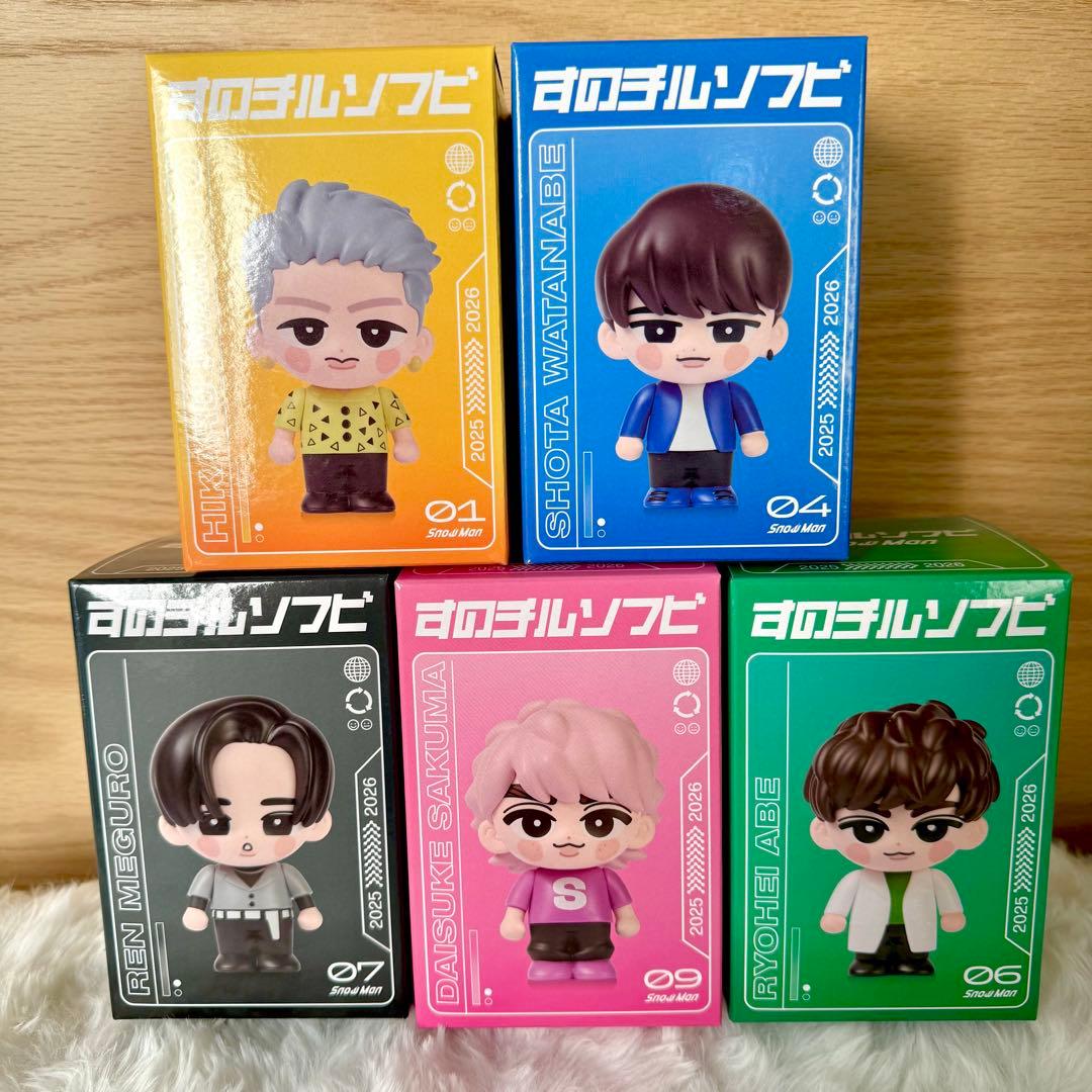 すのチルソフビ 5体セット  Man ON スノーマン フィギュア