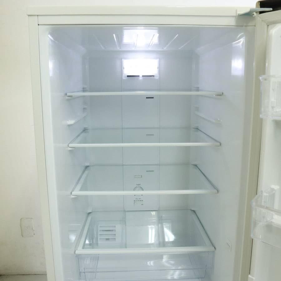 22年製 アクア 201L 2ドア 冷蔵庫 AQR-20MBK(W) 白 右開き