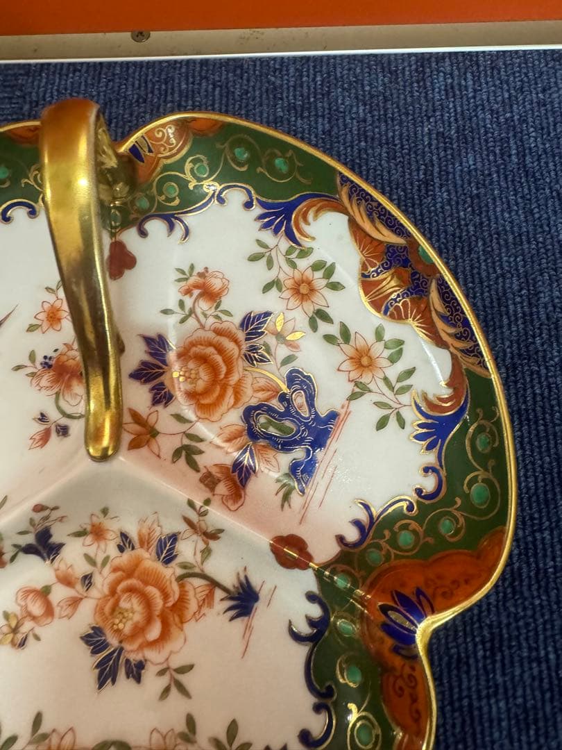 1791  オールドノリタケ　花鳥文　皿　金彩