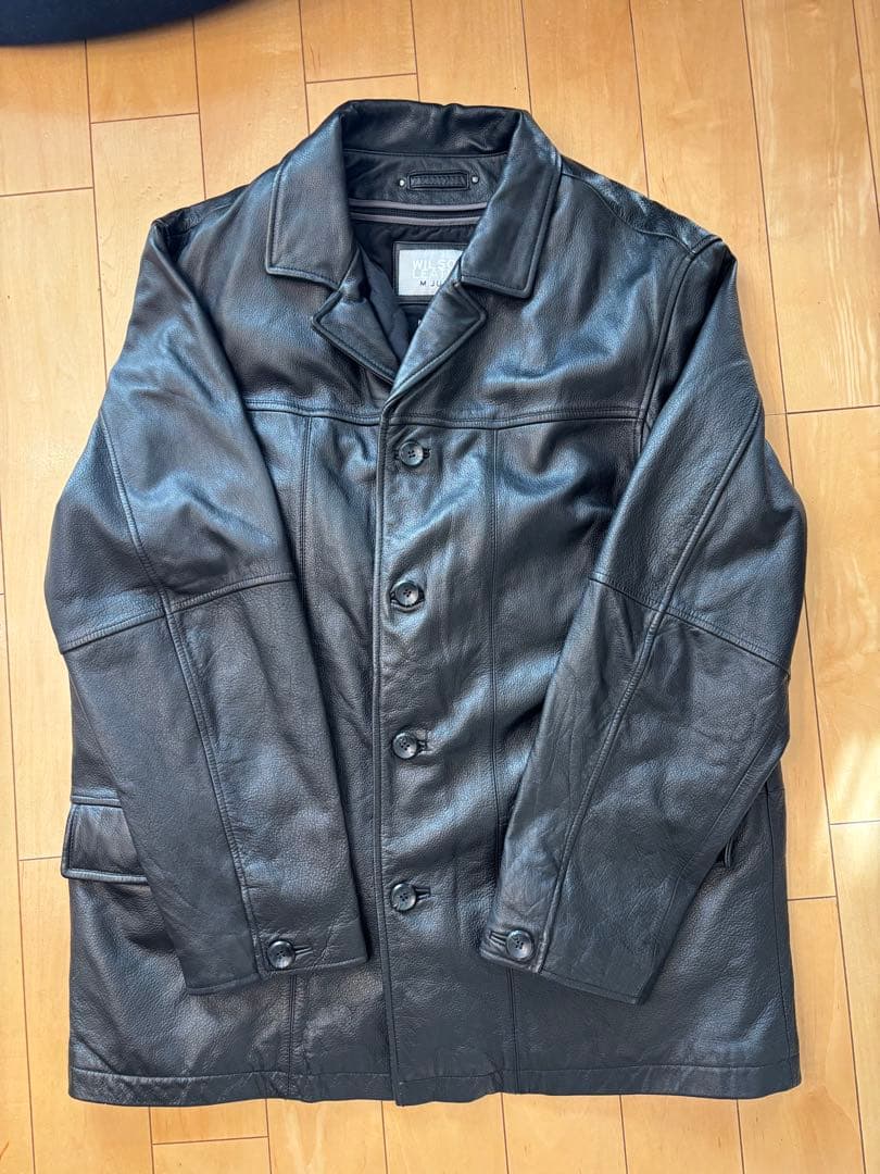 WILSONS LEATHER M.JULIAN ブラックレザーコート L