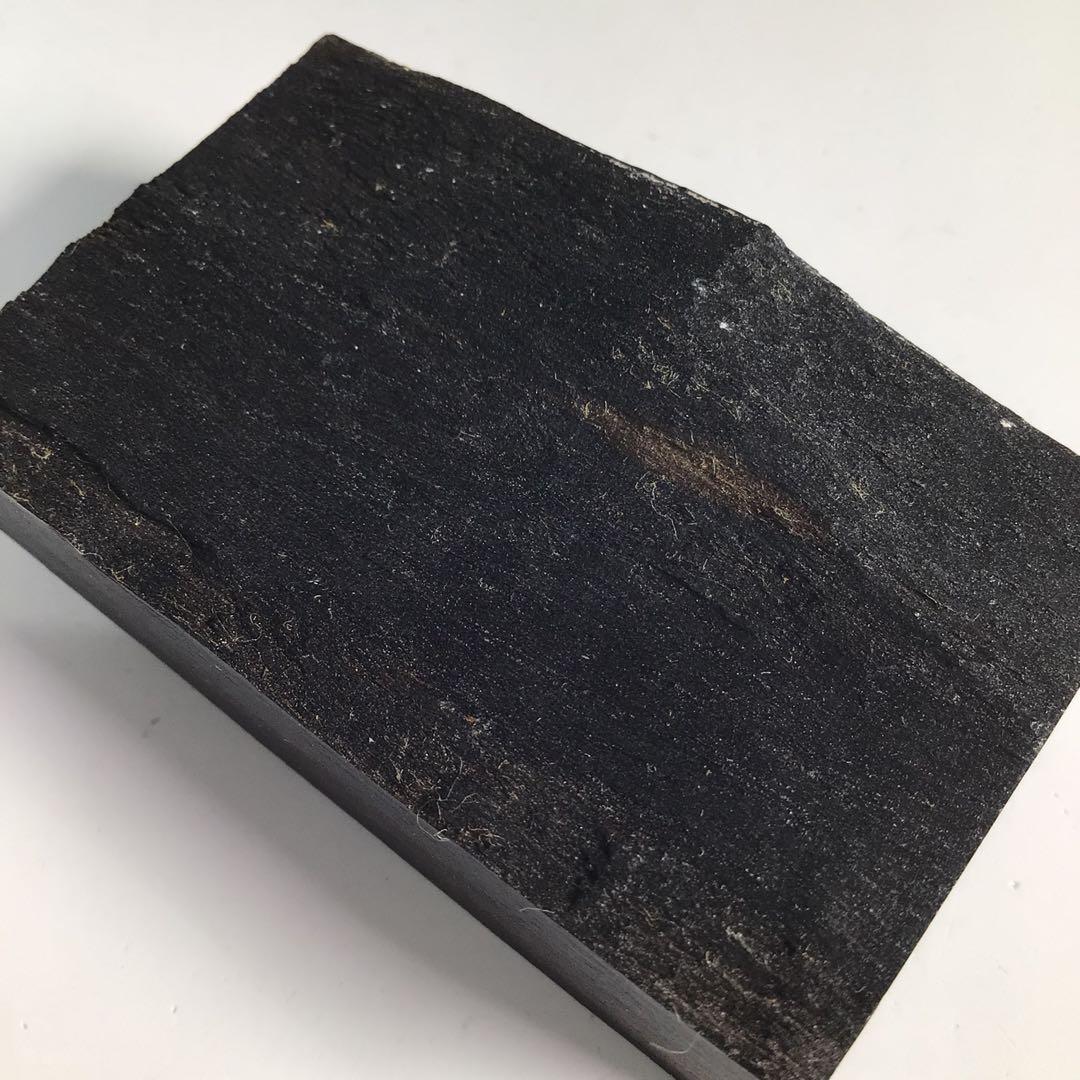 Ｎ７２９　香合　『中林星山作』『芦に雁蒔絵』『黒柿割香合』　共箱　茶道具